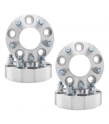 2pcs Professional Hub Centric Wheel Adapters for Jeep 1984-2012 Silver